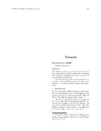 Introduction to Pdftex
