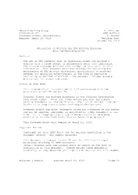 Network Working Group A. Mohaisen Internet-Draft SUNY Buffalo Intended Status: Informational A