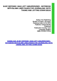 Notebook with Blank Lined Pages for Journaling, Note Taking and Jotting Down Ideas