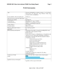 PASS Information