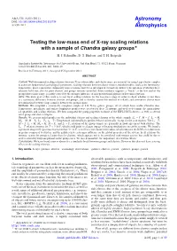Testing the Low-Mass End of X-Ray Scaling Relations with a Sample of Chandra Galaxy Groups