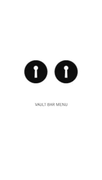 Vault Bar Menu Vault Bar