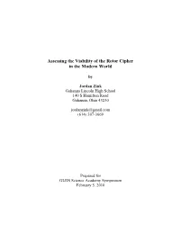Assessing the Viability of the Rotor Cipher in the Modern World