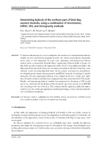 Determining Bedrock of the Northern Part of I˙Zmir Bay, Western Anatolia, Using a Combination of Microtremor, ESPAC, VES, and Microgravity Methods