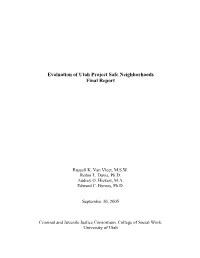 Evaluation of Utah Project Safe Neighborhoods Final Report