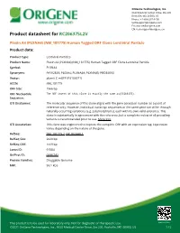 Plexin A4 (PLXNA4) (NM 181775) Human Tagged ORF Clone Lentiviral Particle Product Data