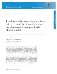 Relationships Between Phytoplankton Thin Layers and the Fine-Scale Vertical Distributions of Two Trophic Levels of Zooplankton