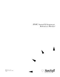 SPARC Assembly Language Reference Manual