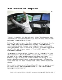 Who Invented the Computer?