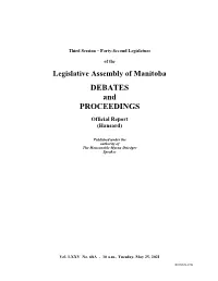 DEBATES and PROCEEDINGS