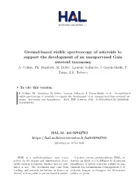 Ground-Based Visible Spectroscopy of Asteroids to Support the Development of an Unsupervised Gaia Asteroid Taxonomy A