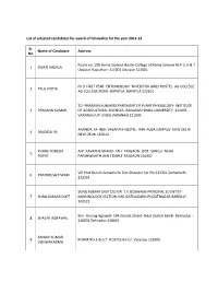 List of Selected Candidates for Award of Fellowship for the Year 2012-13