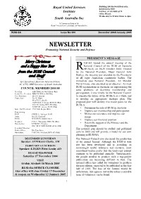 NEWSLETTER Promoting National Security and Defence