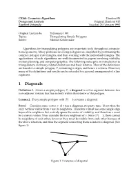 Simple Polygons Scribe: Michael Goldwasser