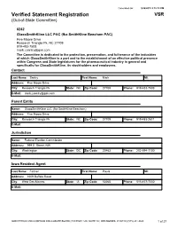 Verified Statement Registration VSR (Out-Of-State Committee)