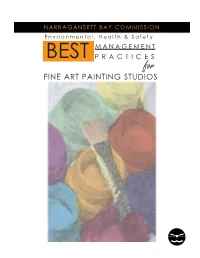 Best Management Practices for Fine Art Painting Studios