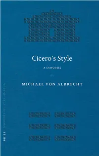 Cicero's Style
