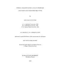 Federal Disaster Response and Compliance to Best Practices
