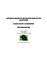 Historical Record of Fish Related Issues on the Skagit River