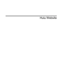 Hulu Website Table of Contents