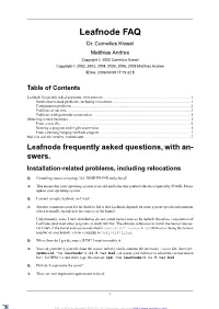 Leafnode FAQ Dr