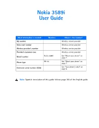 Nokia 3589I User Guide