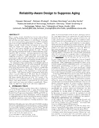 Reliability-Aware Design to Suppress Aging