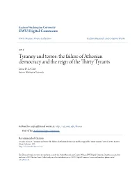 The Failure of Athenian Democracy and the Reign of the Thirty Tyrants Lucas D