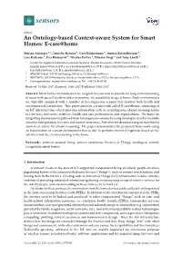 An Ontology-Based Context-Aware System for Smart Homes: E-Care@Home
