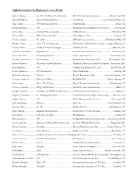 Attendee List