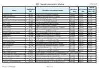 2019 - Secondary Immunisation Schedule Online Version