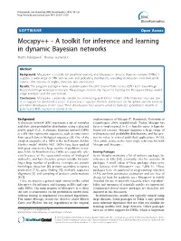 A Toolkit for Inference and Learning in Dynamic Bayesian Networks Martin Paluszewski*, Thomas Hamelryck