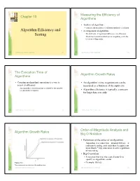 Algorithm Efficiency and Sorting