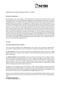 Dimensions of the Catalan Defence Forces Iii: the Army