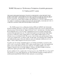 DOME Microserver: Performance Evaluation of Suitable Processors R