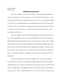 Independent Reading Project