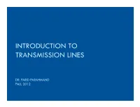 Introduction to Transmission Lines