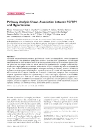 Pathway Analysis Shows Association Between FGFBP1 and Hypertension