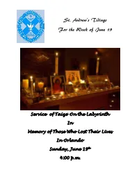 St. Andrew's Tidings for the Week of June 19