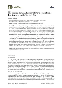 The Vertical Farm: a Review of Developments and Implications for the Vertical City