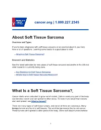 About Soft Tissue Sarcoma Overview and Types