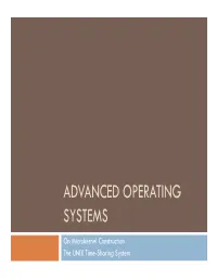 Advanced Operating Systems