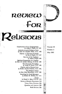 Constitutions of Lay Congregations by Joseph F