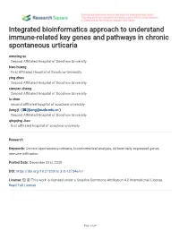 Integrated Bioinformatics Approach to Understand Immune-Related Key