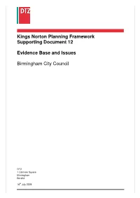 Kings Norton Planning Framework Evidence Base