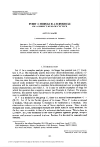 Of a Direct Sum of Cyclics