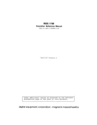 RSX-11M Executive Reference Manual Order No