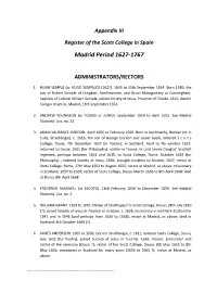 Appendix III : Register of the Scots College in Spain