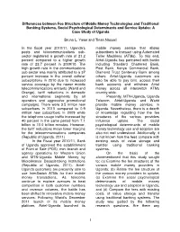 Differences Between Fee Structure of Mobile Money Technologies