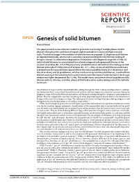 Genesis of Solid Bitumen Hamed Sanei